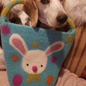 Felted wool bunny handbag!